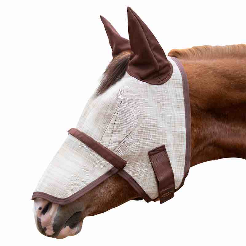 Kensington - Wholesale Horseback Riding Gear - 73% UV Fly Mask with Removable Nose - Soft Mesh Ears & Forelock Opening2