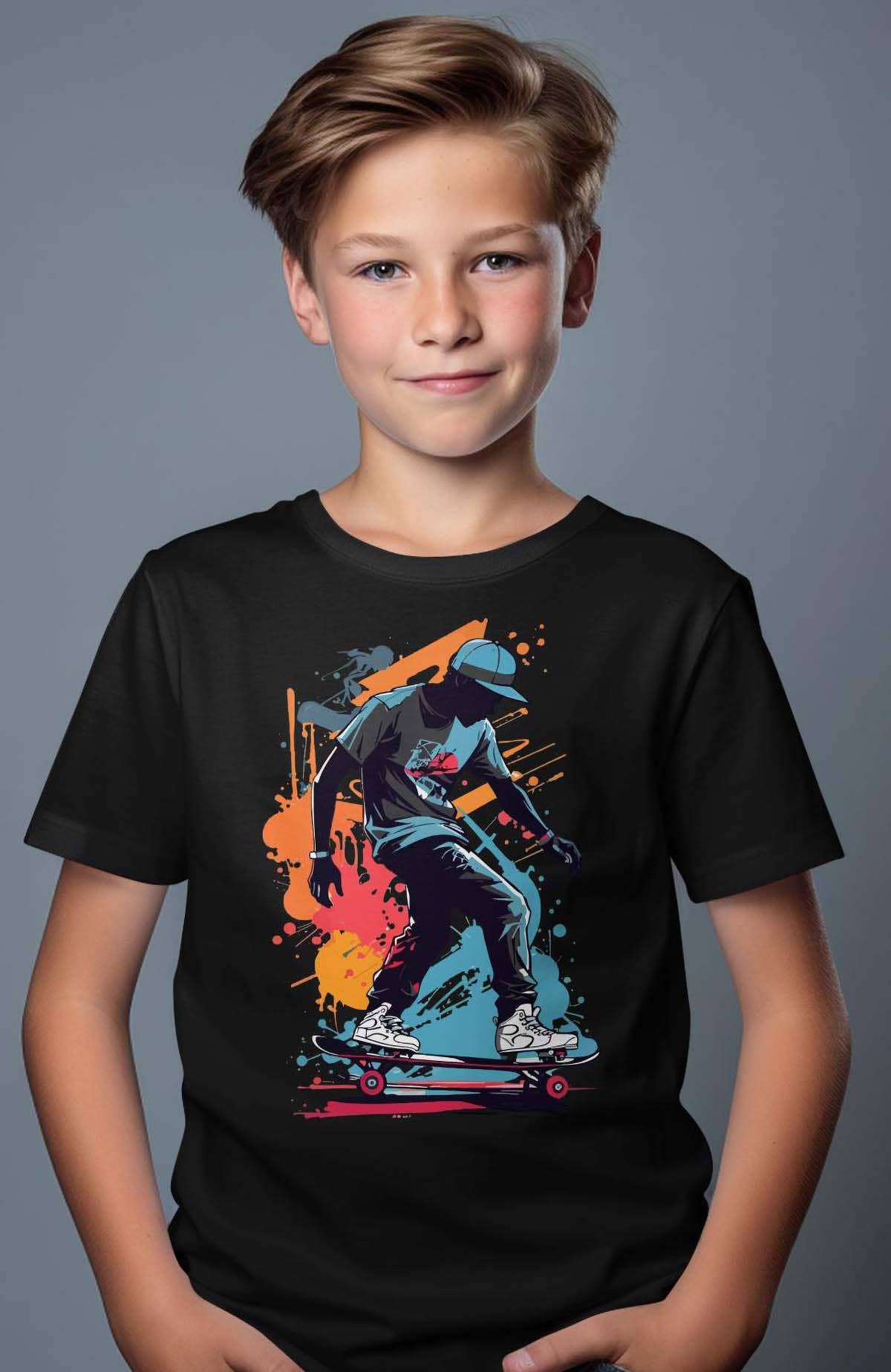 IALD - Wholesale T-Shirt - Kids - Boy's Round Neck T-Shirt | skateman0