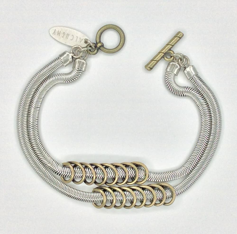 Alchemy Inc - Wholesale Link & Chain Bracelet - Coil and Snake Toggle Bracelet - 1571