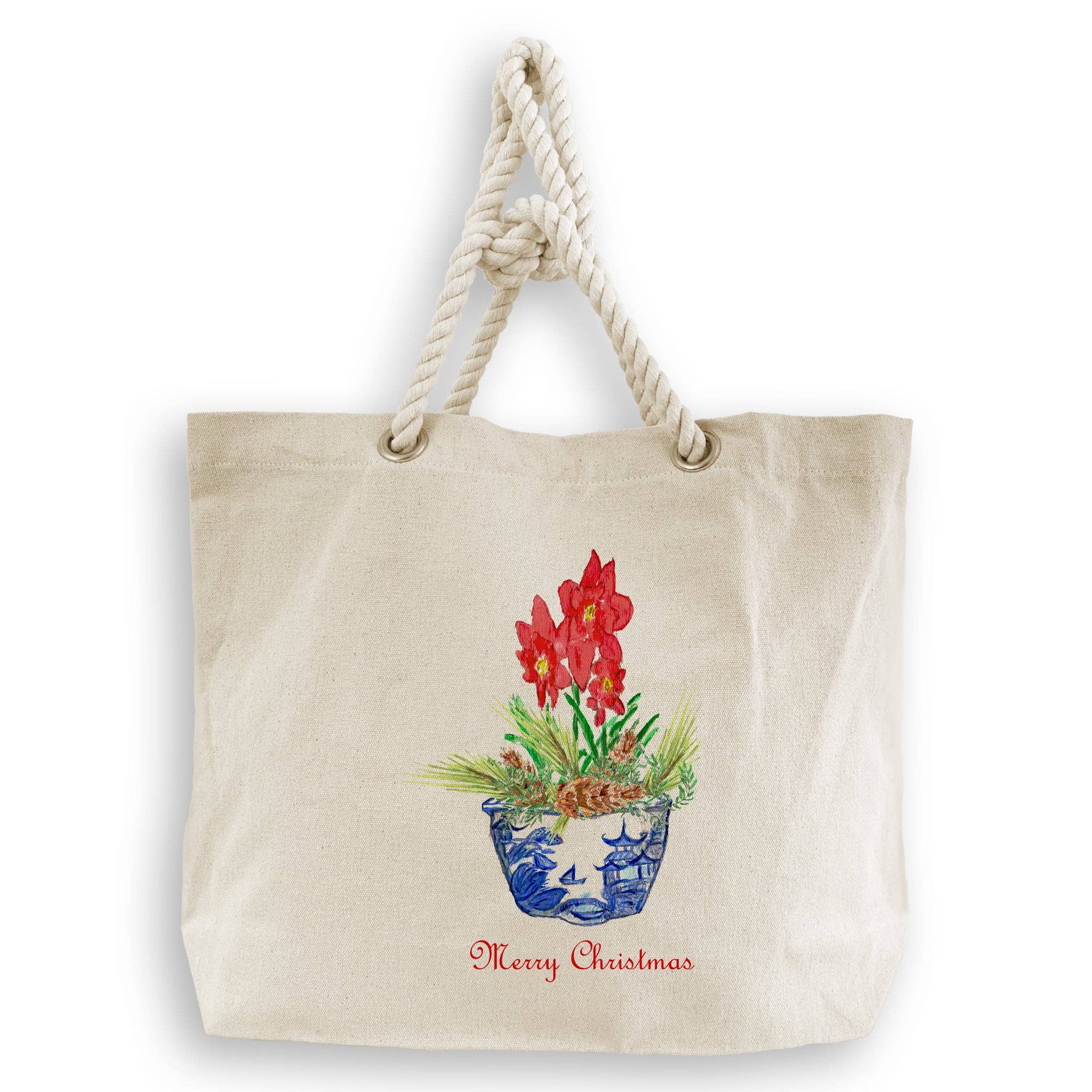 French Graffiti - Wholesale Tea Towel - Blue & White Bowl with Christmas Flower6