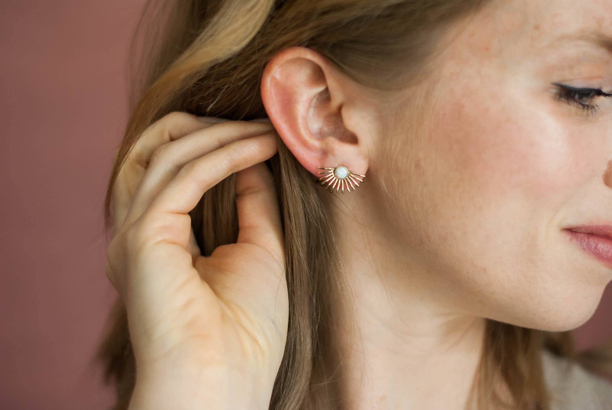 Michelle Starbuck Designs - Wholesale Stud/Post Earrings - Opal Beam Studs1