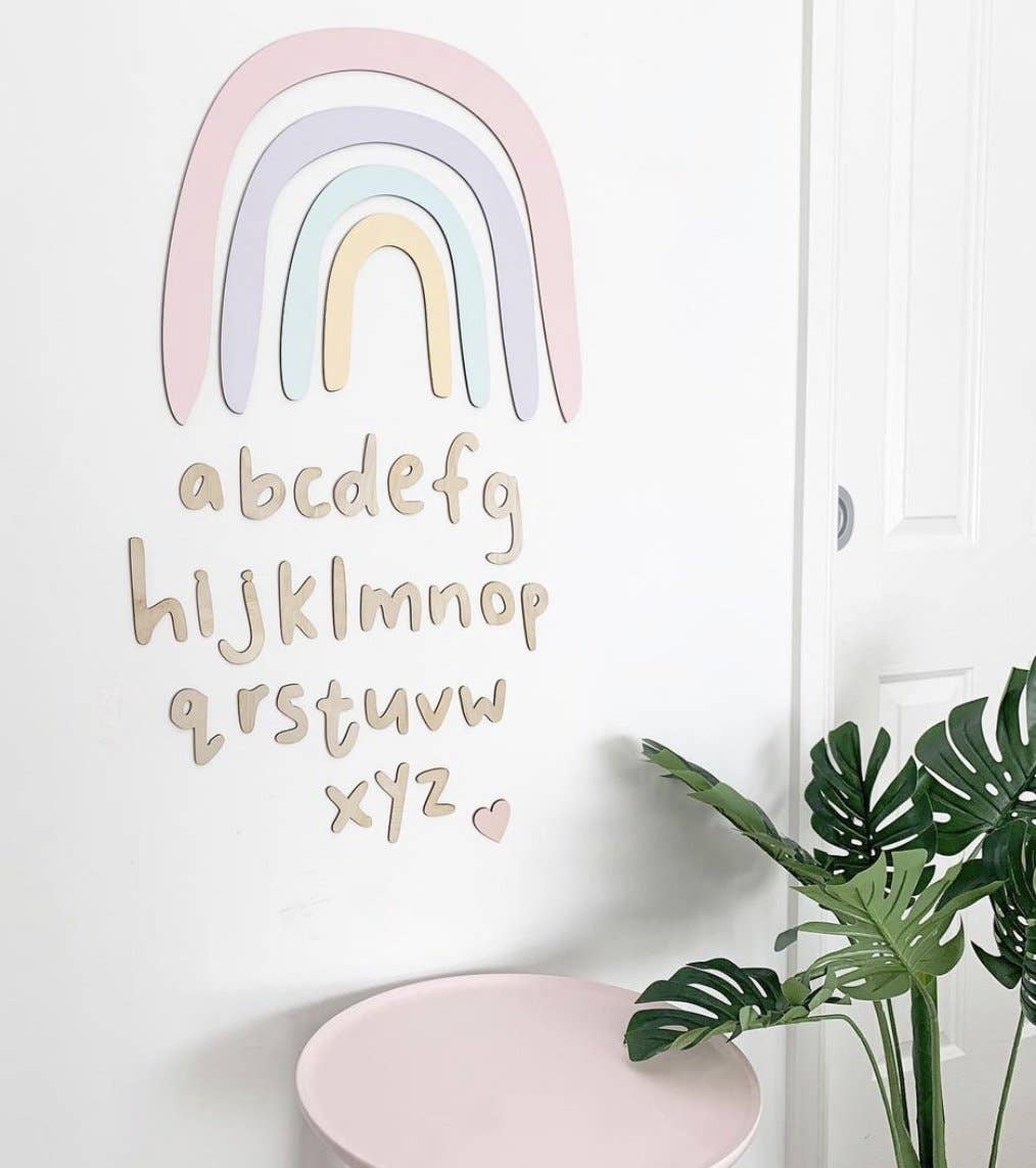 Timber Tinkers – Großhandel Wanddeko - Kind & Baby – Alphabet aus Naturholz – Wanddekoration für Kinderzimmer12