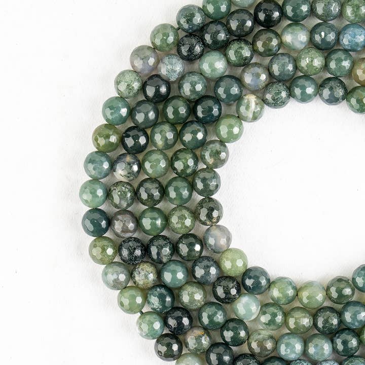 Soothing Crystals Beads - Wholesale Beads - Faceted Beads | Moss Agate | Crystal Beads for Jewelry 4