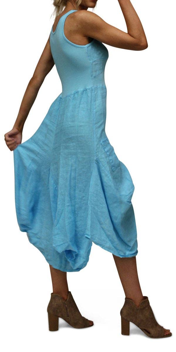 Gigi Moda - Wholesale Dress - Women's - Linen Sleeveless Dress15