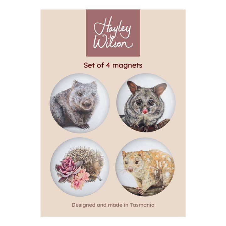 Fauna selvatica - Set di 4 magneti per la vendita all'ingrosso da parte di Hayley Wilson
