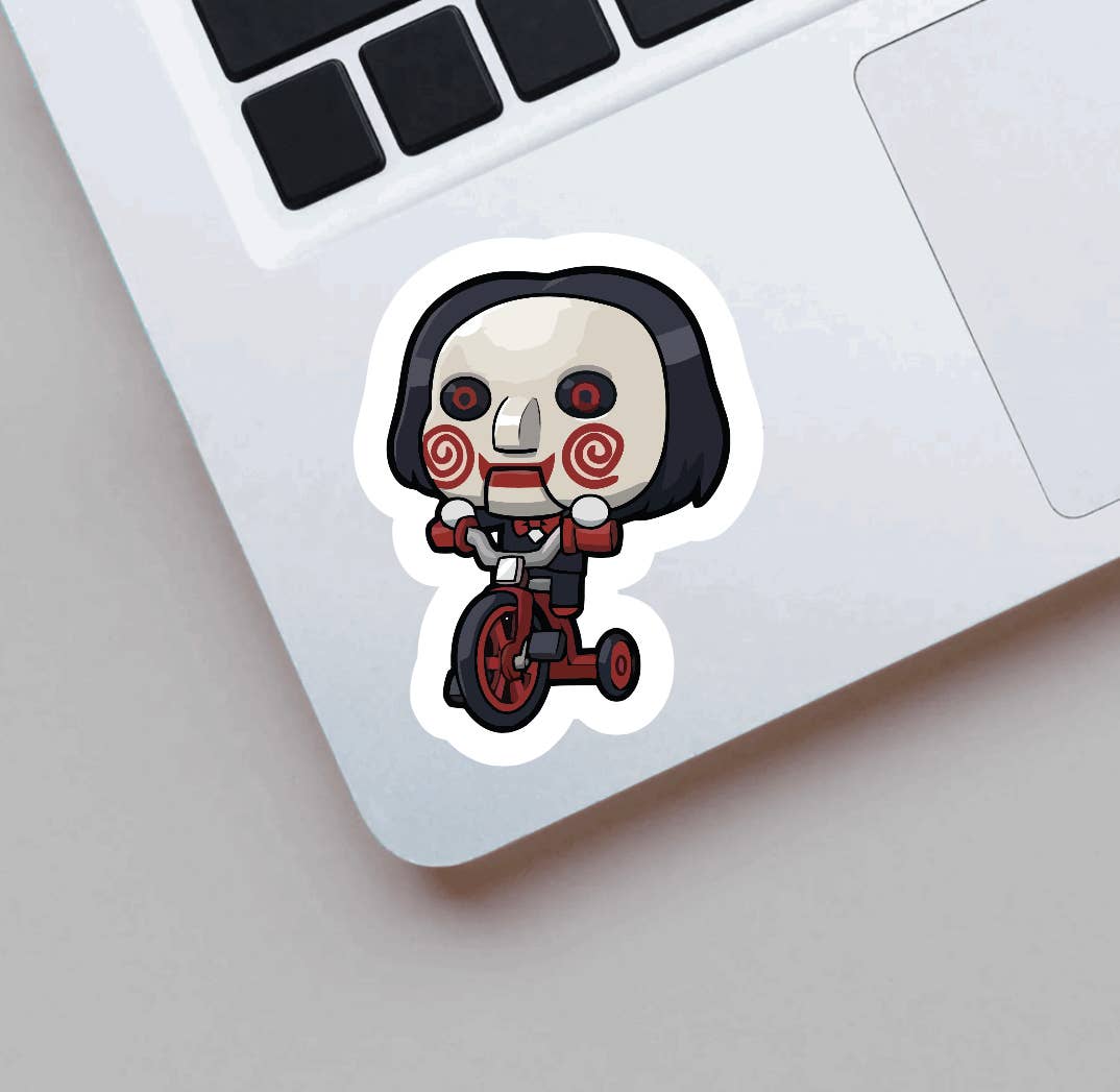 Crazilyhumbledesigns - Wholesale Sticker - Jigsaw, Cute, Horror Cartoon, Waterproof Sticker, Hydroflask1