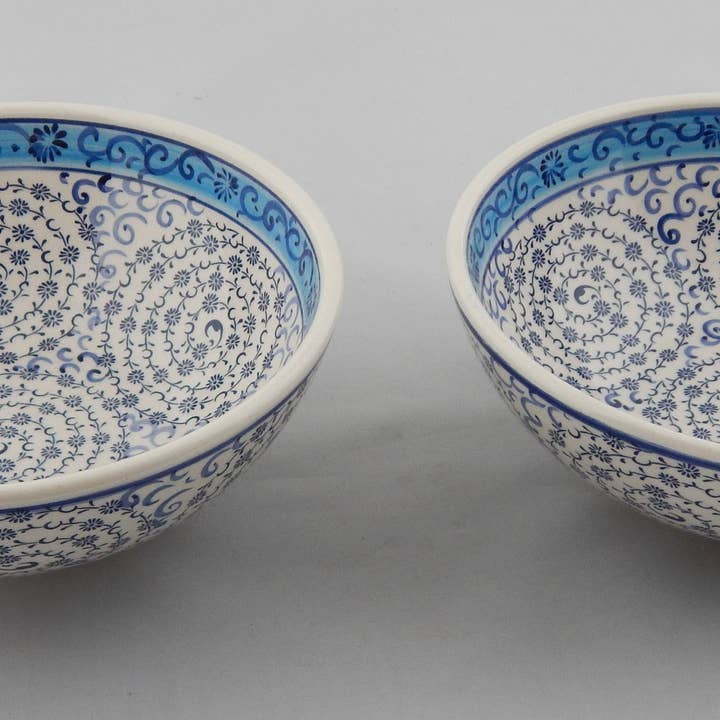 Vintage Pillows Store – wholesale Serveringsskål – Handmålad Turkisk Mezze Skål - Ett Par