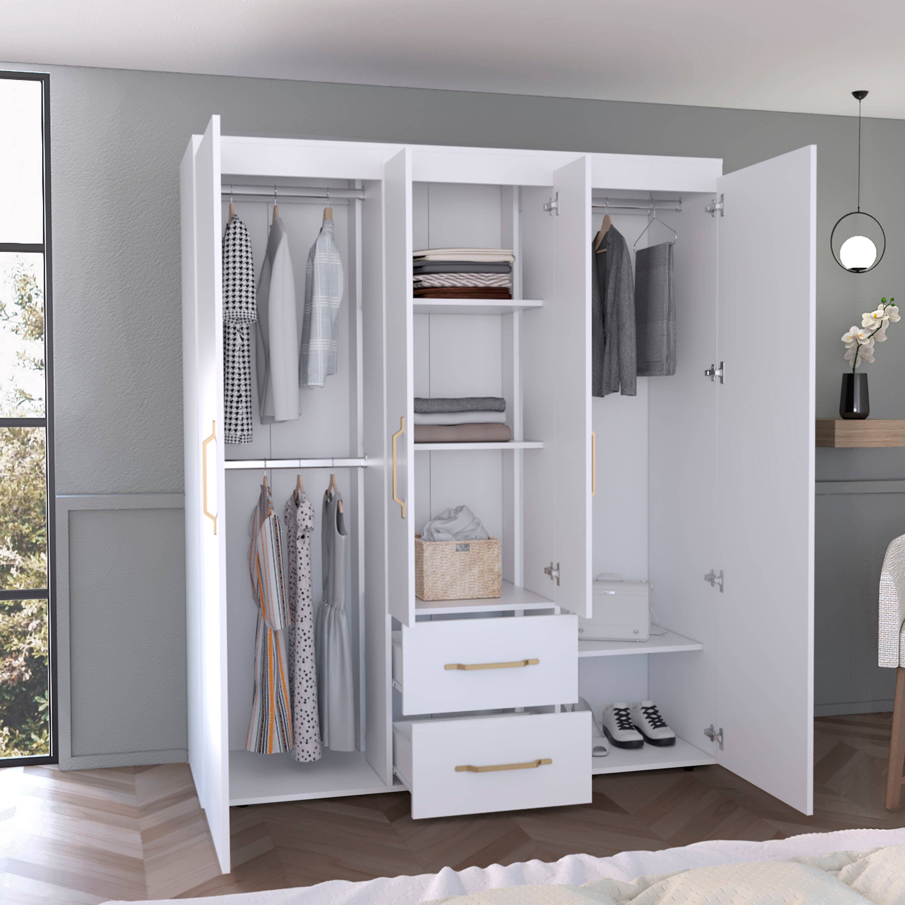 TUHOME FURNITURE - Wholesale Bedroom Furniture - Bariloche 4-Door Armoire12