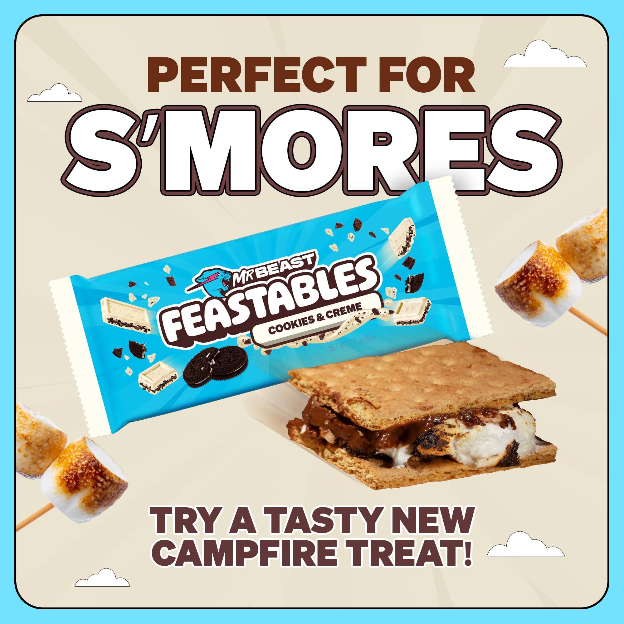 Shop The King - Wholesale Chocolate Bar - Feastables Cookies Cream King 2.1z 60 g 24 Per Box4