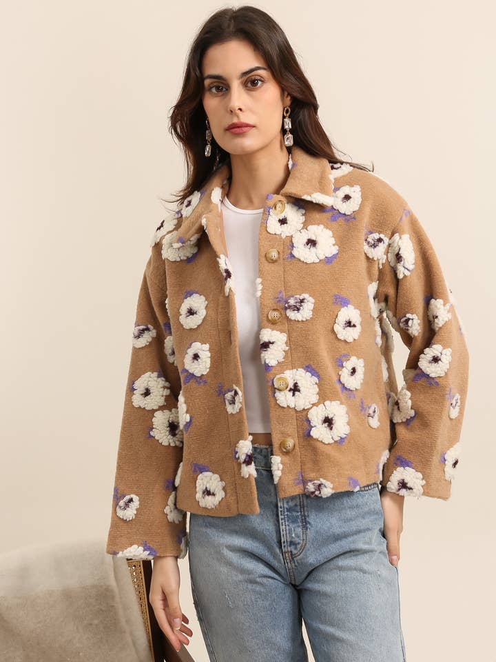 31833 FLORAL JACKET for wholesale by Daphnea