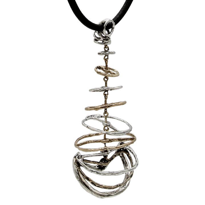 925 silver and bronze pendant (CR113) for wholesale by Mandile Gioielli