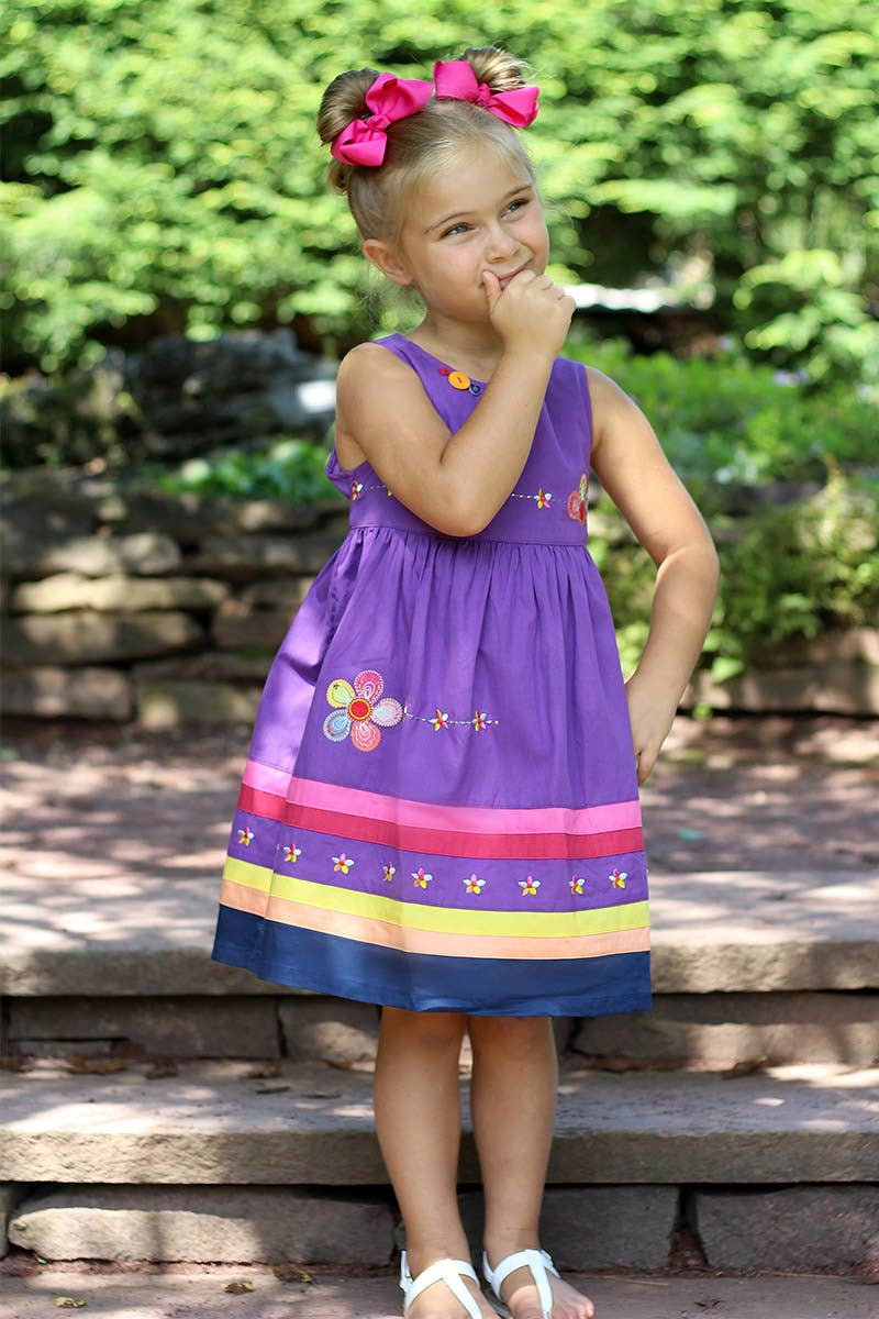 SISSYMINI - Wholesale Dress - Kids - Toddlers & Girls Soft Cotton Applique Dress | 878-SS231