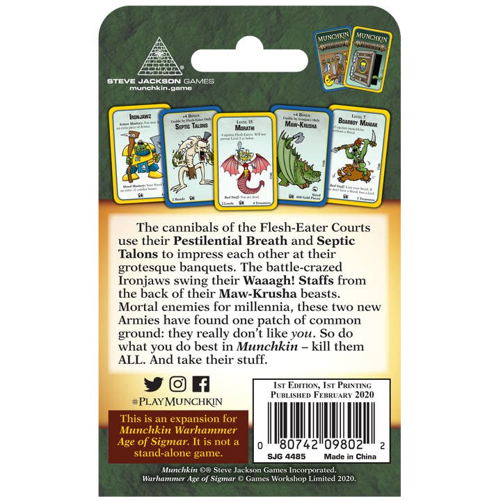 Steve Jackson Games - Wholesale Card Game - Munchkin Warhammer Age of Sigmar: Death and Destruction2