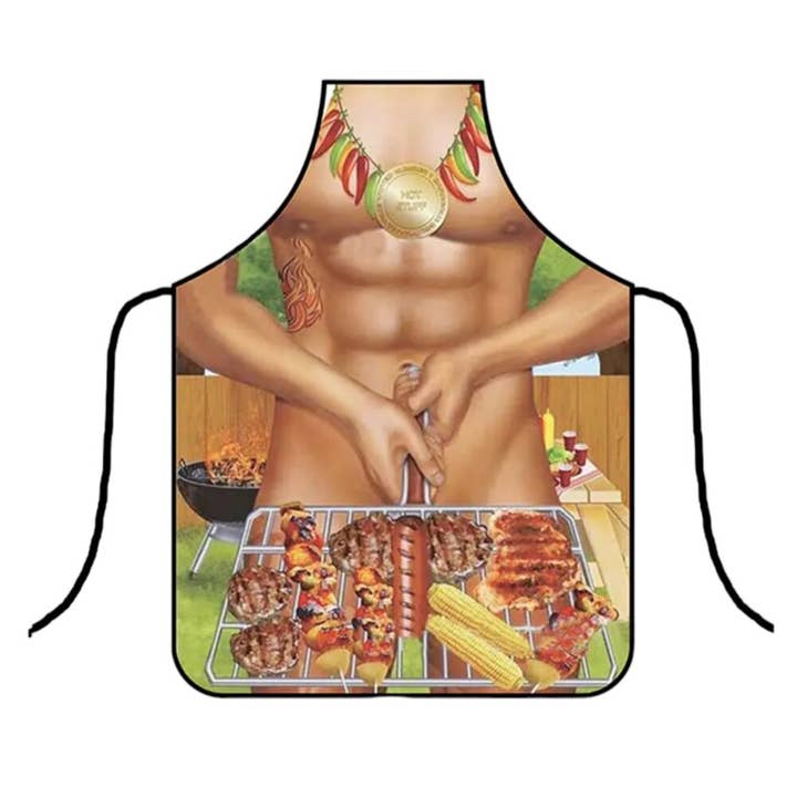 Kinky Pleasure - Wholesale Apron - Kinky Pleasure - AX040 - Apron Sexy BBQ Man Medal