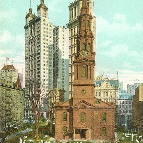 Kunstdruck NY-504 St. Paul's Chapel, New York City für den Großhandel von Found Image Press