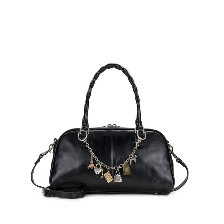 Pomezia Satchel with Handbag Chain - Vintage Distressed Leat for wholesale by Patricia Nash