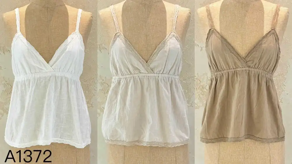 Caqui Blusa de linho estilo camisola para venda a revendedores na Faire3