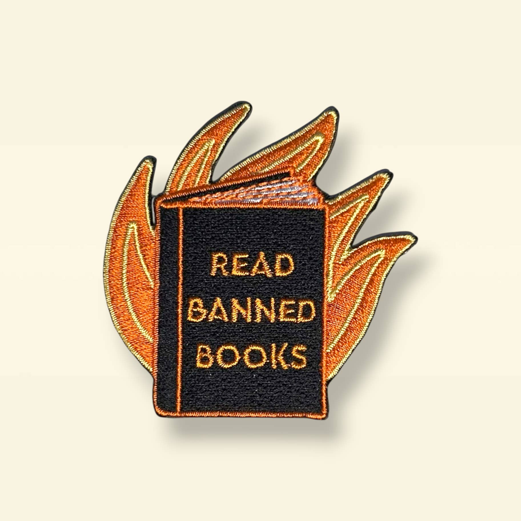 Library Cat Designs - Wholesale Patch - Read Banned Books Embroidered Patch