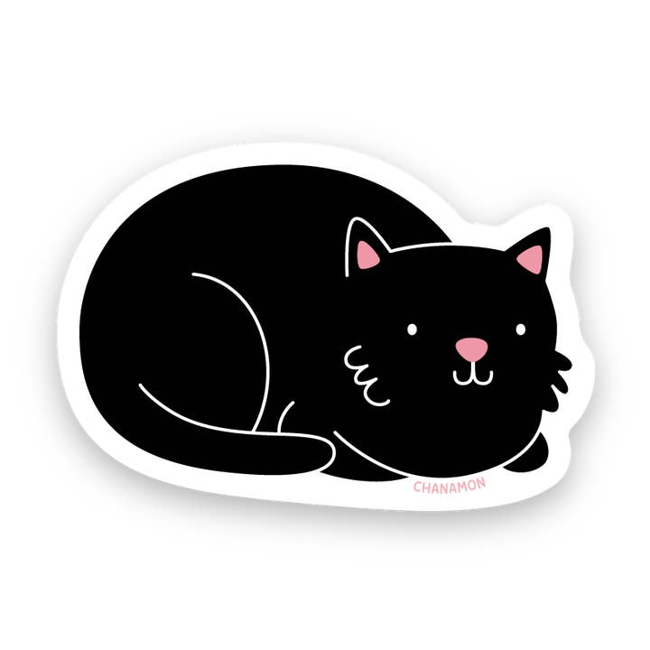 Sort Cat Loaf Sticker for engroshandel hos Maison Chanamon
