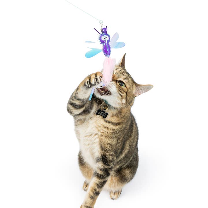 Huxley & Kent - Vente Jouet – chat - Recharge de jouets pour chat avec libellules volantes, lot de 21