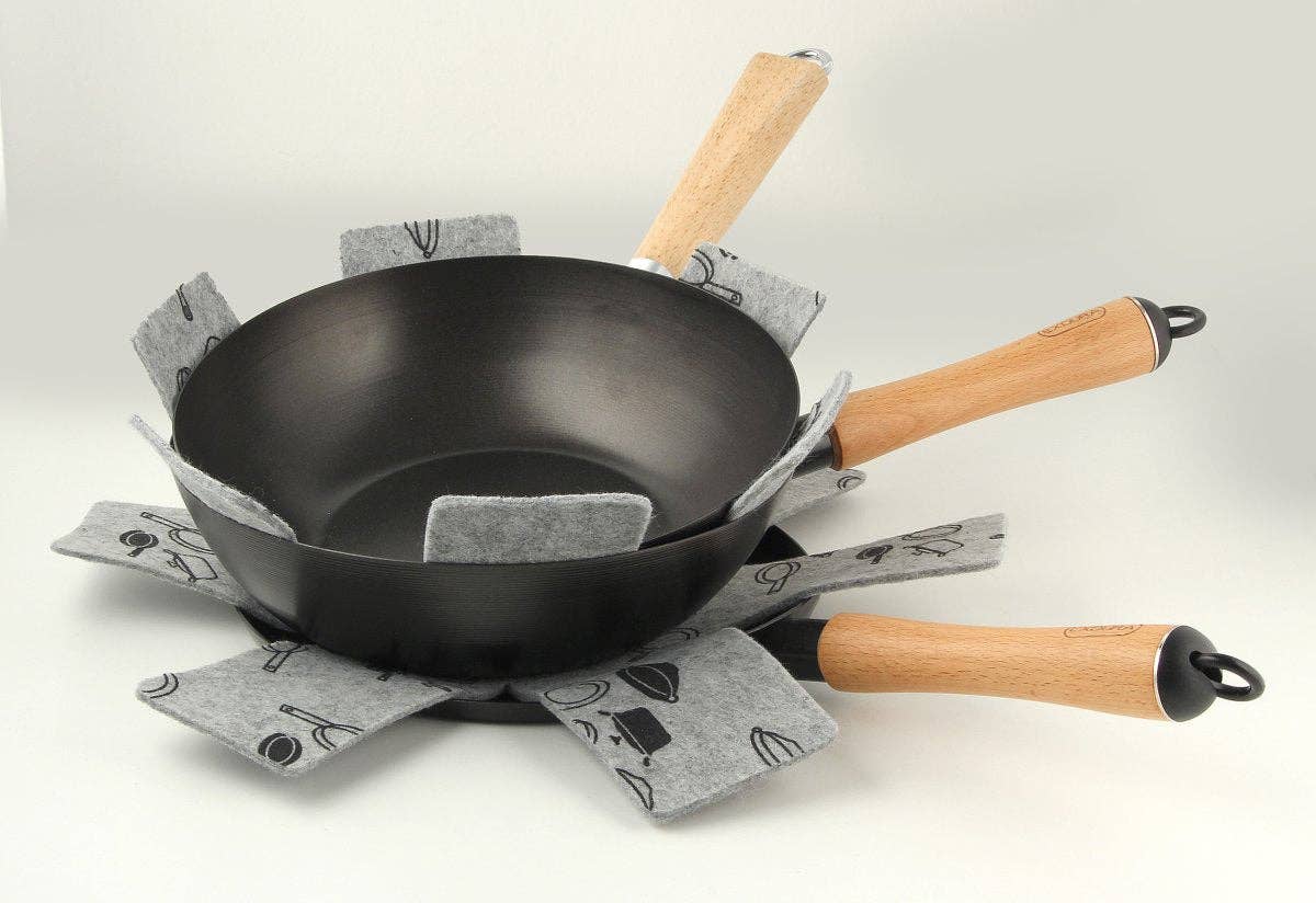 Fackelmann - Wholesale Kitchen Tool/Gadget - Fackelmann Felt Frying Pan Guards 38cm (Pack of 2)3