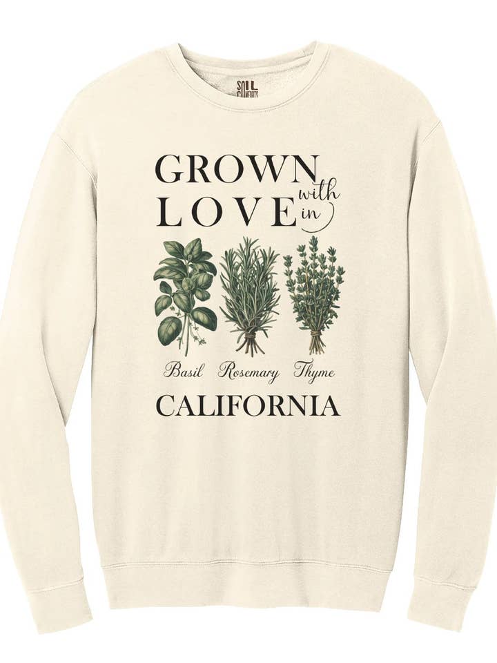 Kalifornien Kräuterbündel Sweatshirt für den Großhandel von Soil Comforts