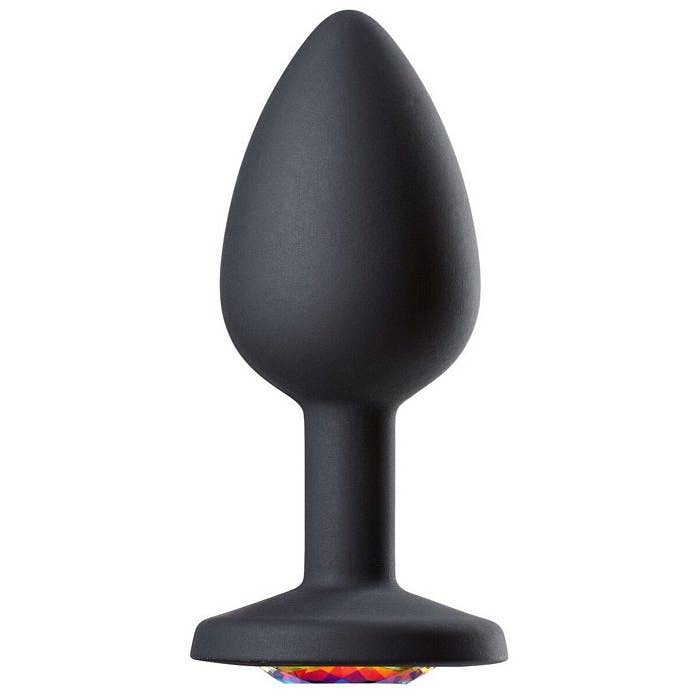 Cloud 9 Gems Black Silicone Anal Plug (Small or Medium) for wholesale by Cloud9Novelties