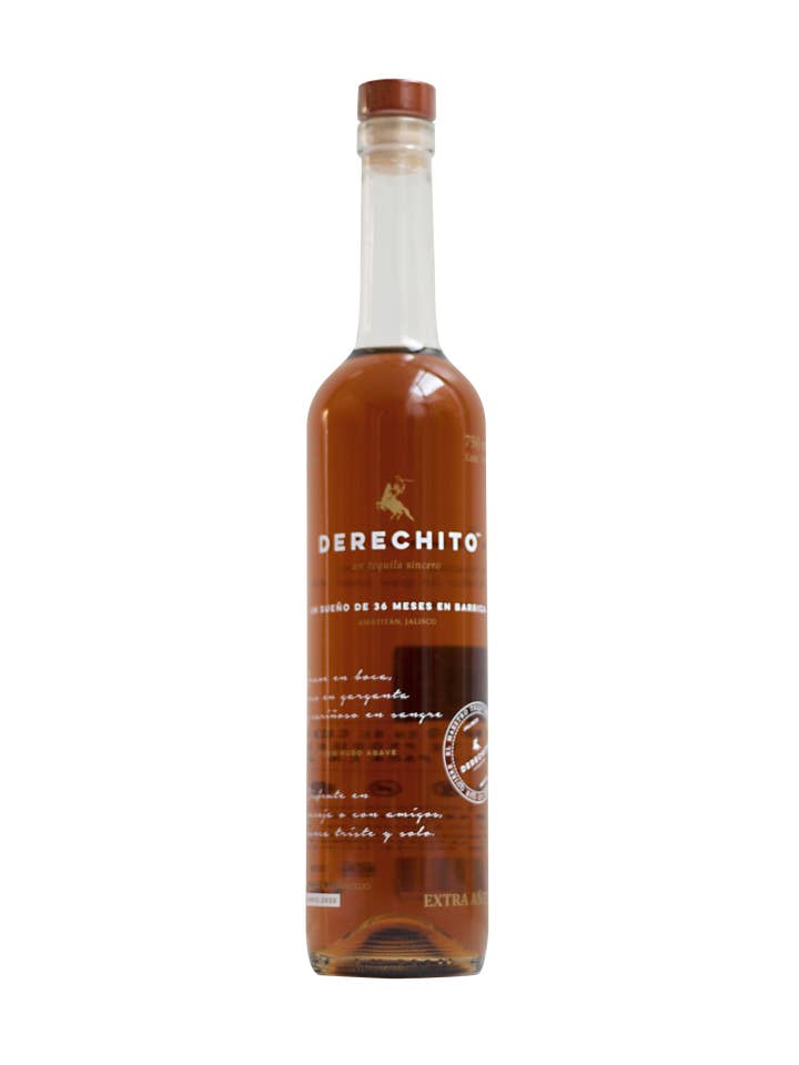 DERECHITO EXTRA INVECCHIATO, 700 ML, 38º ALC. VOL. (Copia) (Copia) per la vendita all'ingrosso da parte di DERECHITO TEQUILA