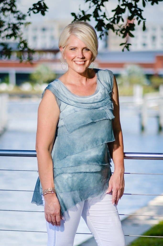 TINA Stephens Italy/Tees By Tina - Wholesale Blouse - Women's - Arianna Silk Ruffle Top (BT205)5