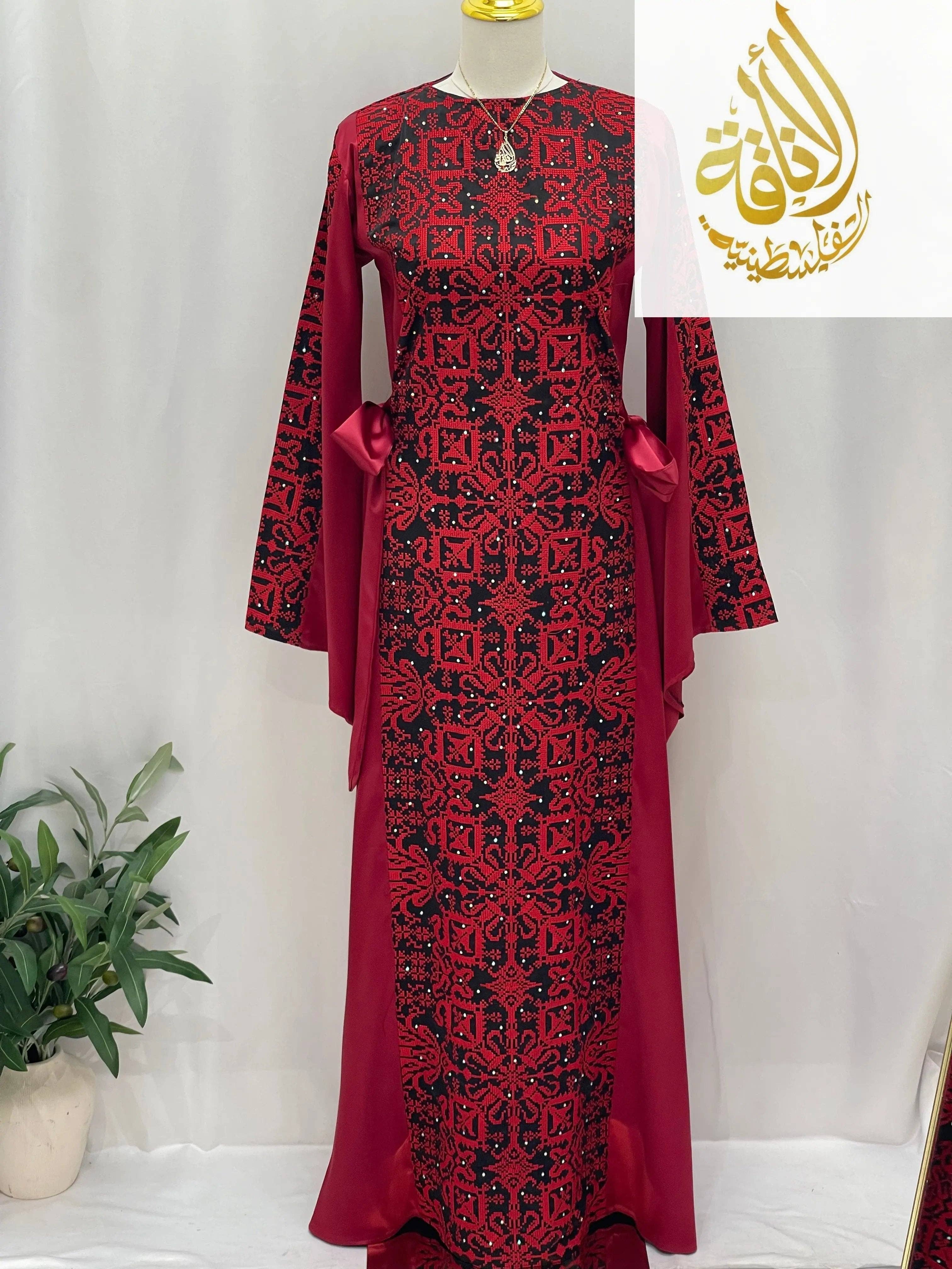 Palestinian Elegance - Wholesale Dress - Women's - Modern Zahra Embroidered Dress | Modest Palestinian Thobe5