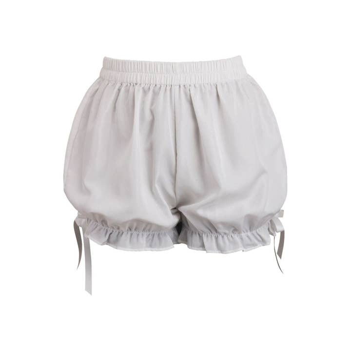White Crepe Bloomers for wholesale by Daisy Corsets
