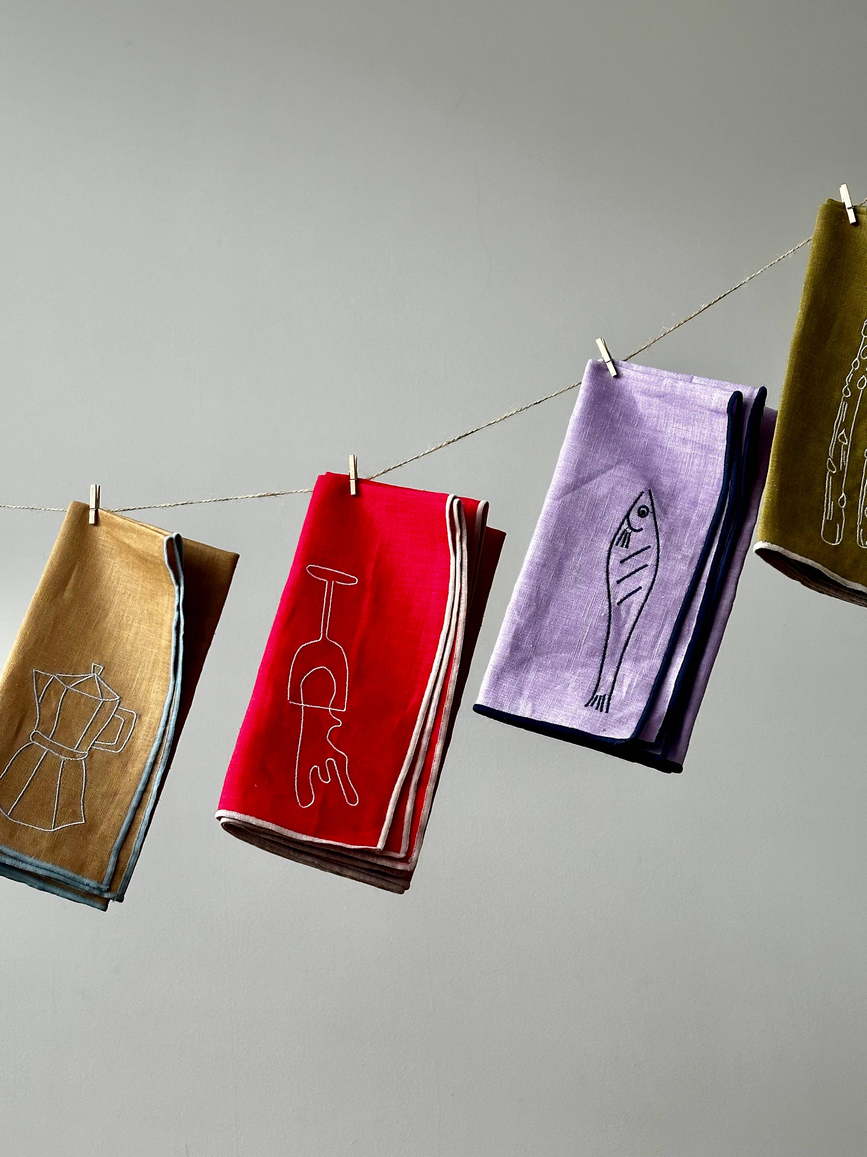 MÆGEN – wholesale Dinner & cloth napkin – Linen Blend Napkins - Asparagus (set of 2)5