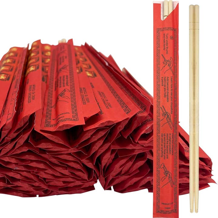 200 Disposable Chopsticks Bulk, Natural Wooden Chopsticks for wholesale by soeos