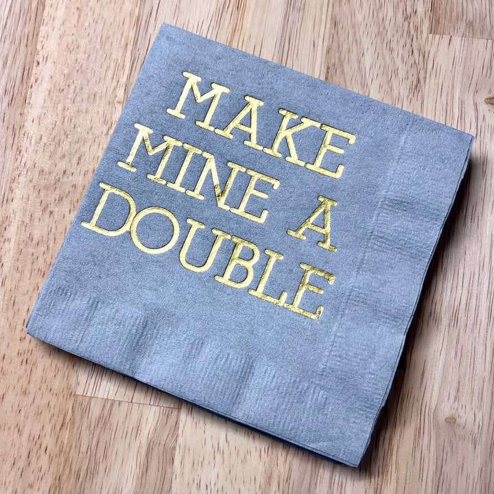 Katherine Designs & Co. - Vente Serviettes jetables - Serviettes à cocktail "Double pour moi", cadeau d'impulsion