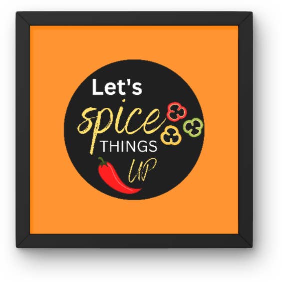 Impressão de cozinha brilhante e funky “Let's Spice Things Up” 8 x 8 (Escolha a sua cor) por atacado de Lunabuloona