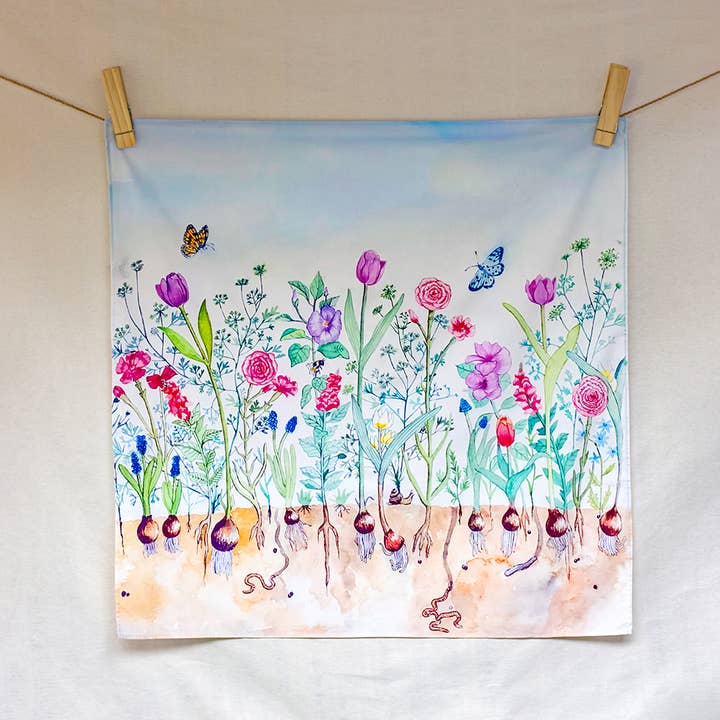 Umweltfreundliches Waldorf-Spieltuch – Blumen/Natur für den Großhandel von The Wonderie - Organic Cotton Play Cloths