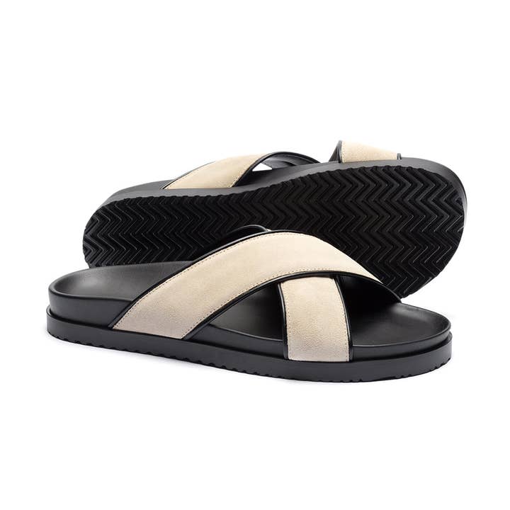 Sandstone Amalfi Crossover Sandal for wholesale by Del Toro Shoes