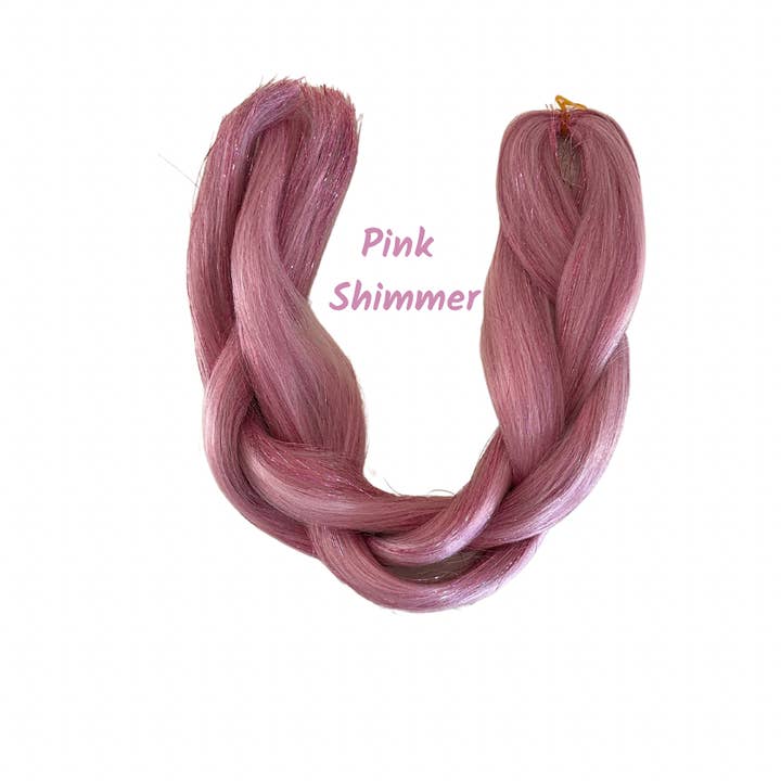 Poppet Locks – wholesale Hair extensions – Pink Shimmer braiding hair - 24 Inch - 100g1