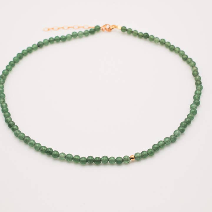 Ripple | Reiki Infused Jewelry - Wholesale Choker/Collar - Aventurine Solo Mini Choker4
