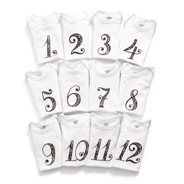 Jump Off Jo - Wholesale Bodysuit (Non-Footed) - Baby - White Seize The Moment Baby Milestone Onesies, 1 Through 12 Bodysuit Set With Numbers