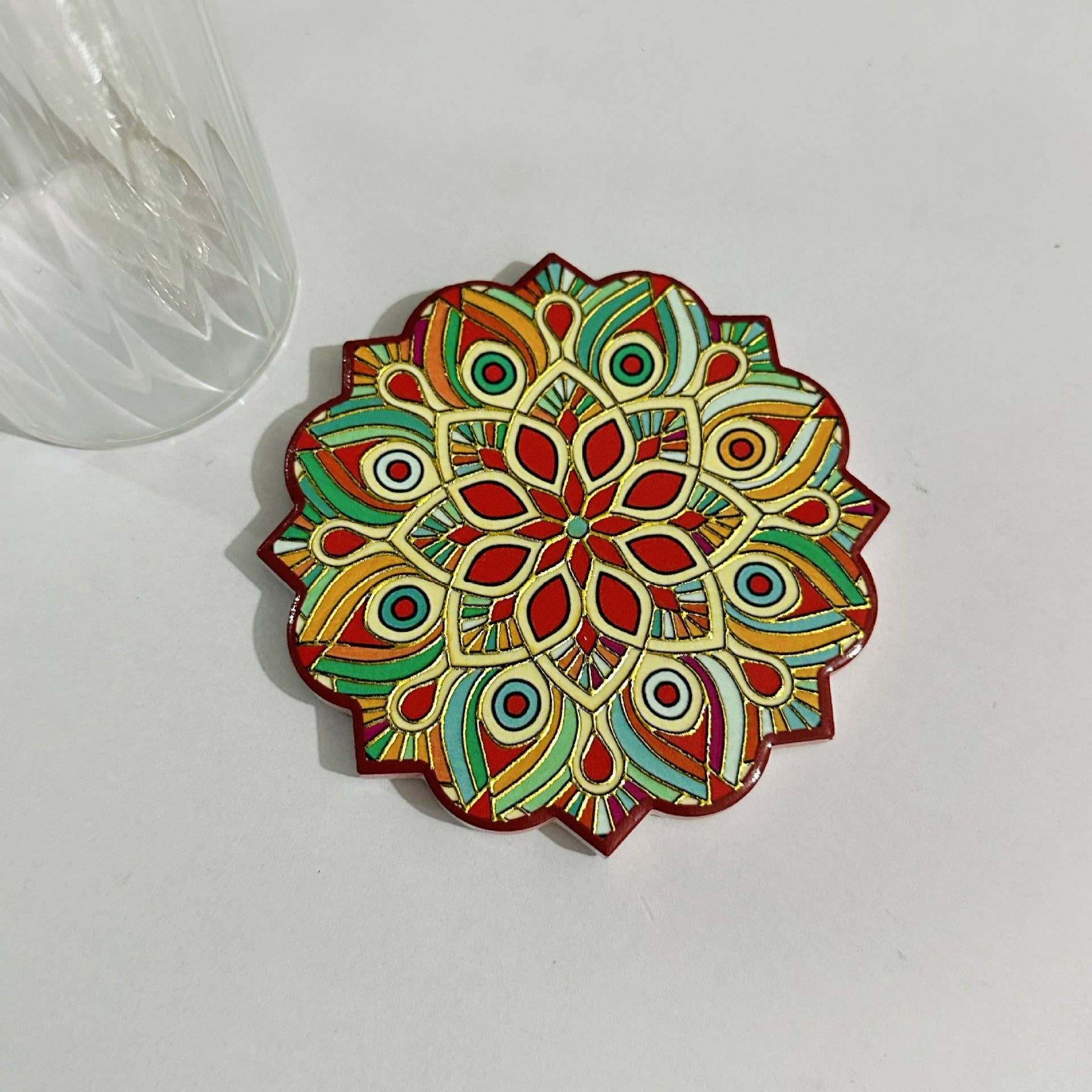 Magia Design - Wholesale Coasters - Bohemian Mandala Flower Heat-Resistant Coaster4