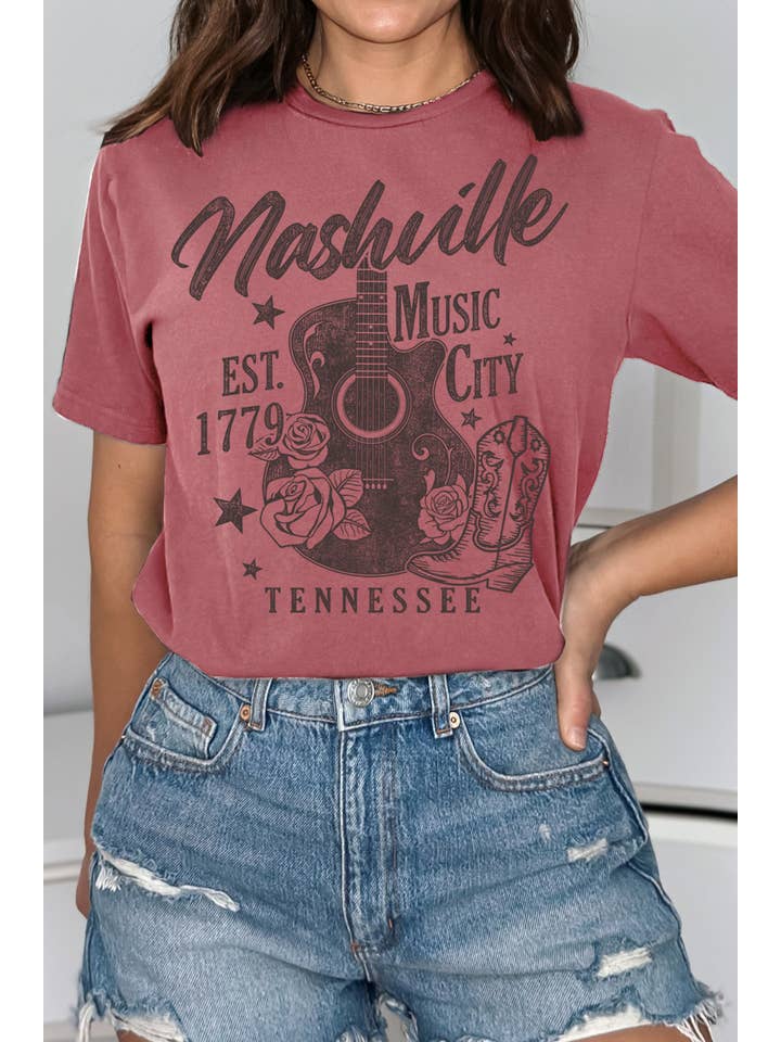 BouTeeQue Closet - Wholesale Screen Printed T-Shirt - Women's - BT1911 T Nashville1