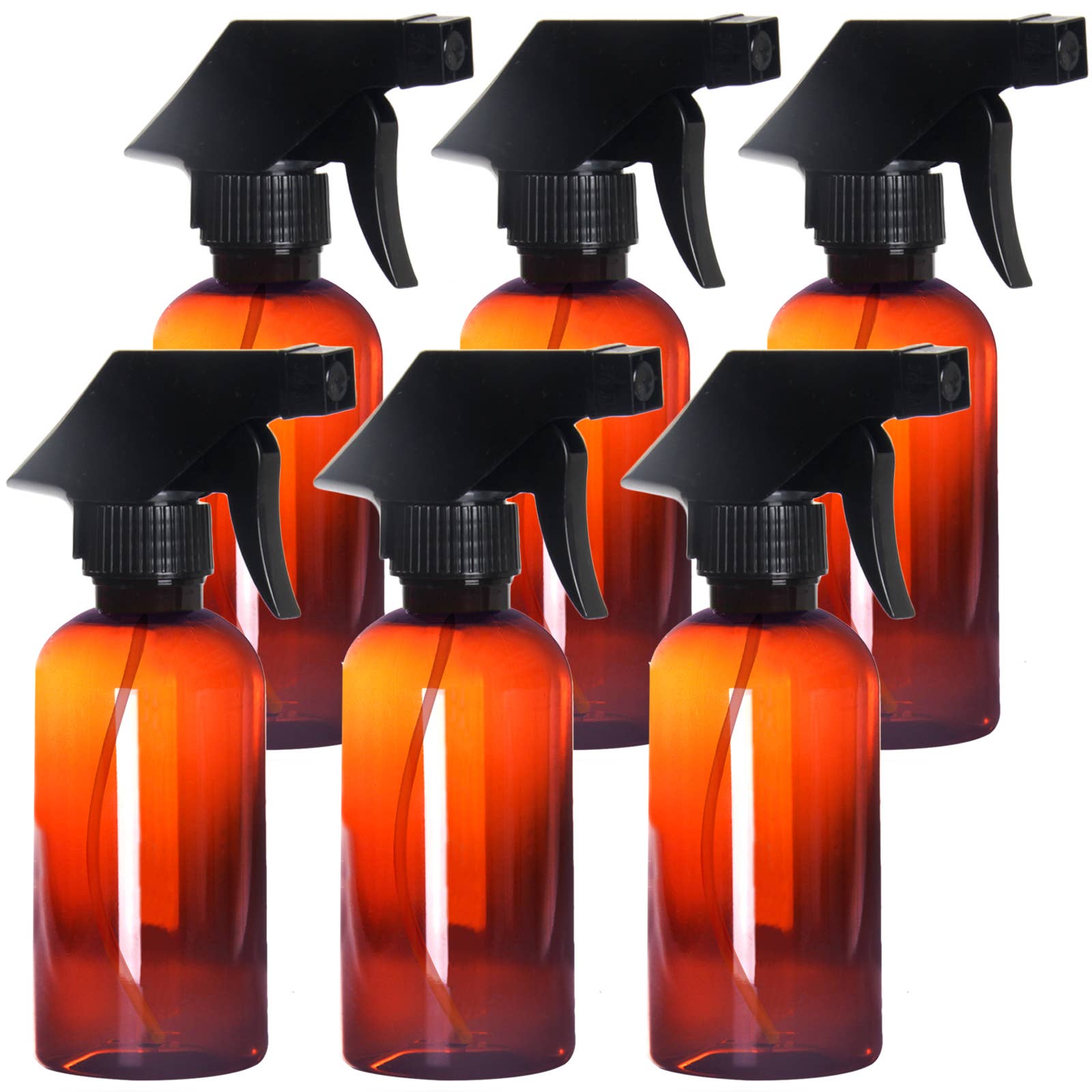 Youngever - Wholesale Spray Bottle - Youngever 6 Pack 8OZ Empty Plastic Spray Bottles - Amber0
