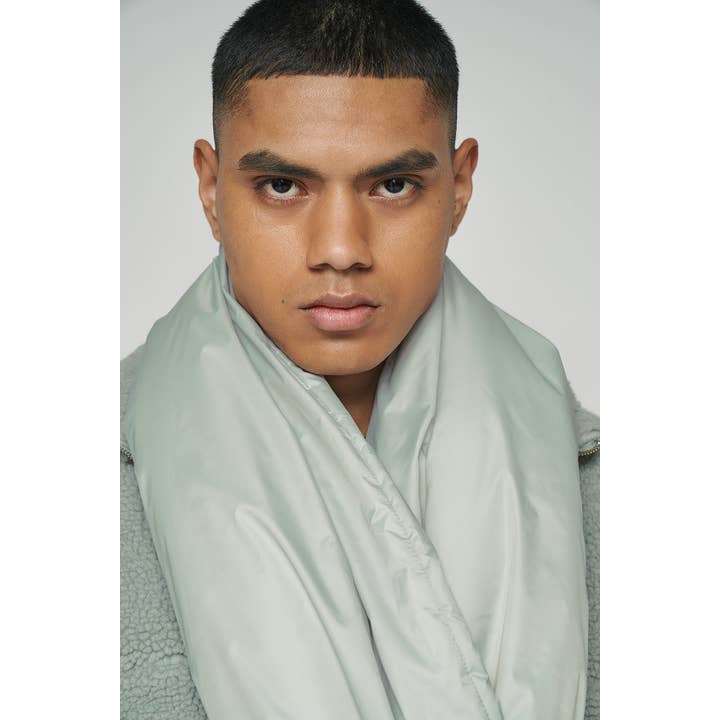 MintCream 100% Recycled Unisex Puffa Scarf for wholesale on Faire6