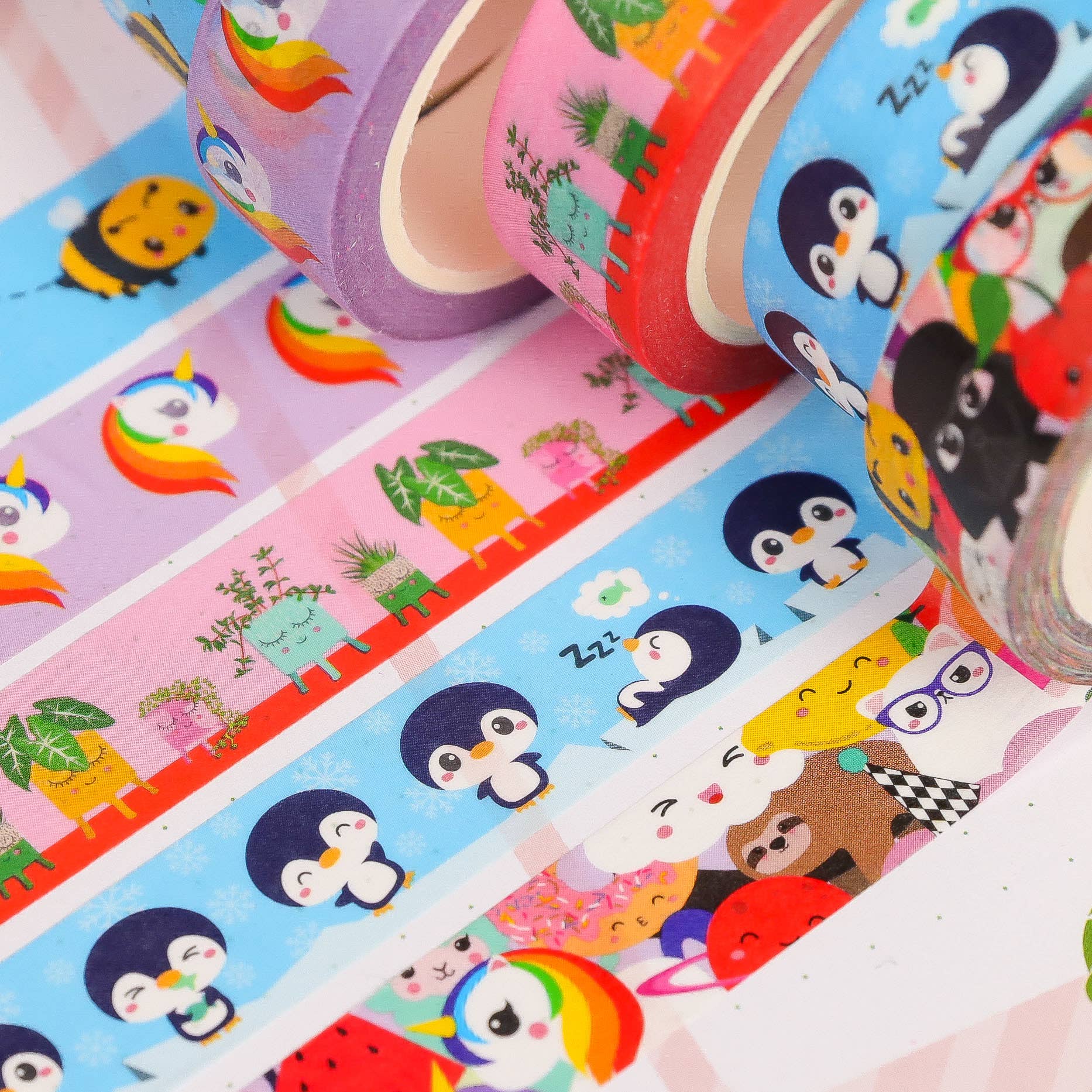 Studio Inktvis – Großhandel Washi-Tape – Washi Tape mit kawaii Einhorn, Yoda, Sushi, Panda, Regenbogen und mehr9
