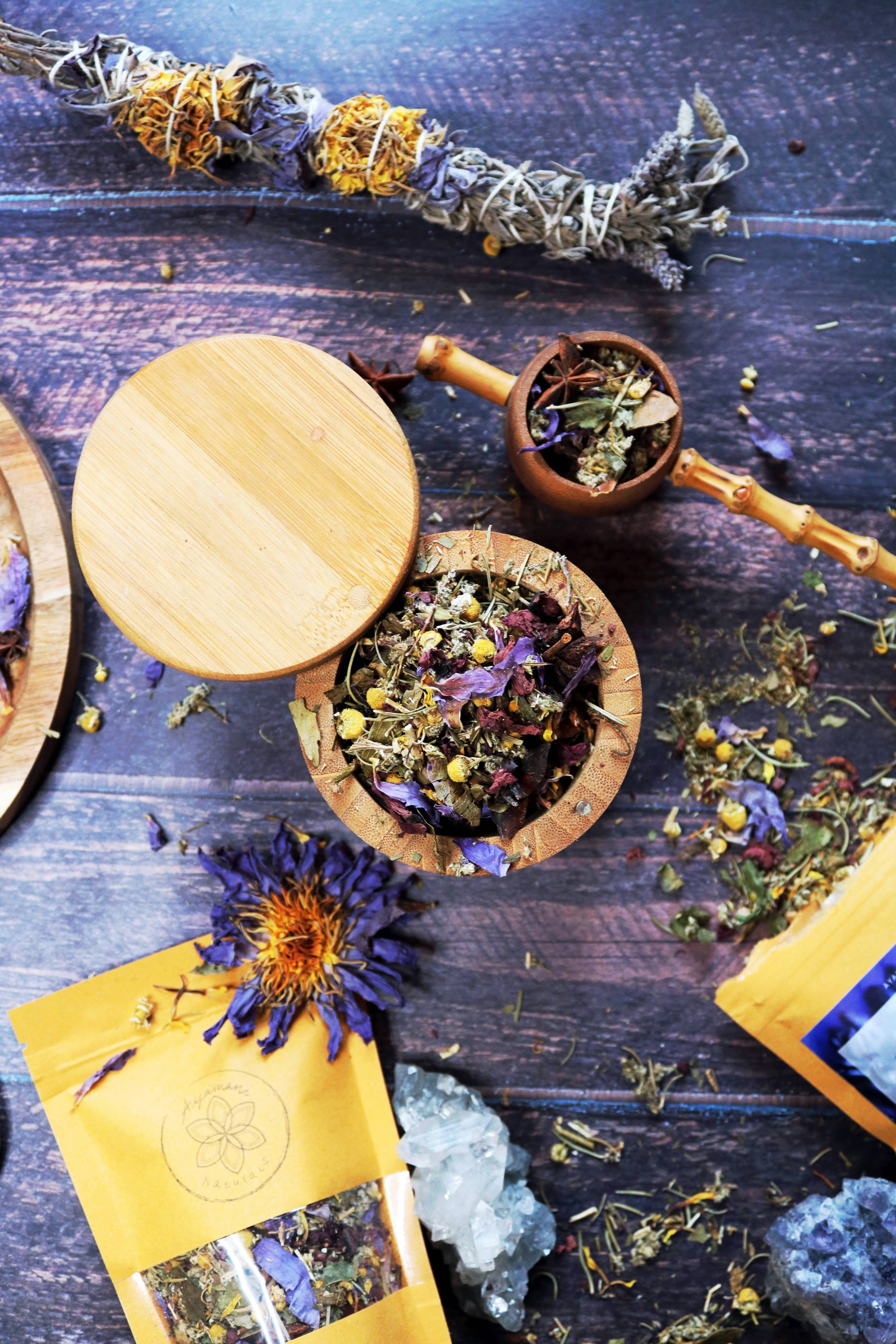 Ayamani Naturals – wholesale Löst te – Third Eye Chakra örtte för tallkottkörteln – psykiska drömmar6