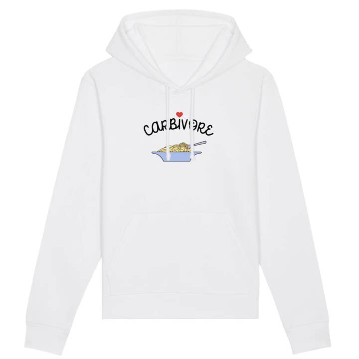 Carbivore - Sweat à capuche en coton biologique pour la vente par Oat Milk Club