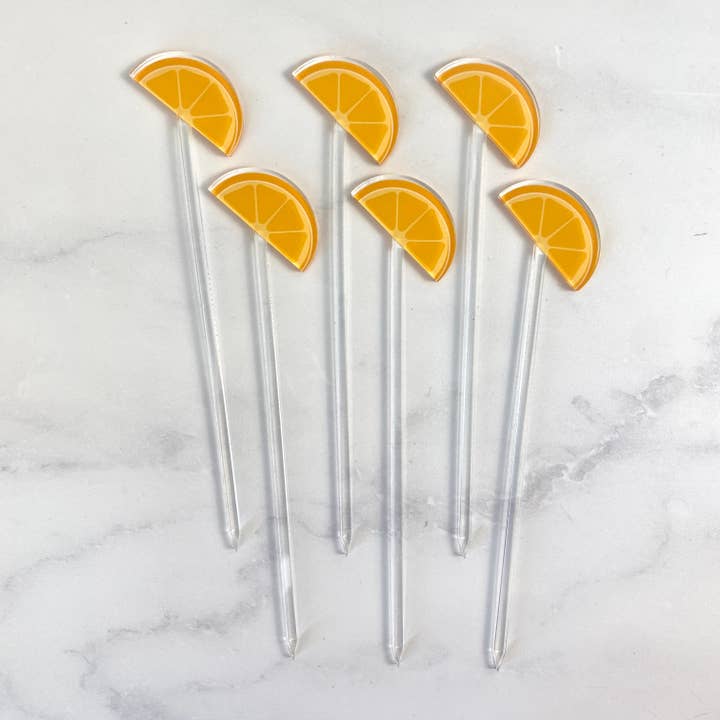 Orange Slice Garnish Cocktail Picks for wholesale by Atomic Kraftworks