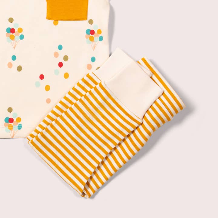 Rainbow Balloons Organic T-Shirt & Jogger Playset for wholesale on Faire