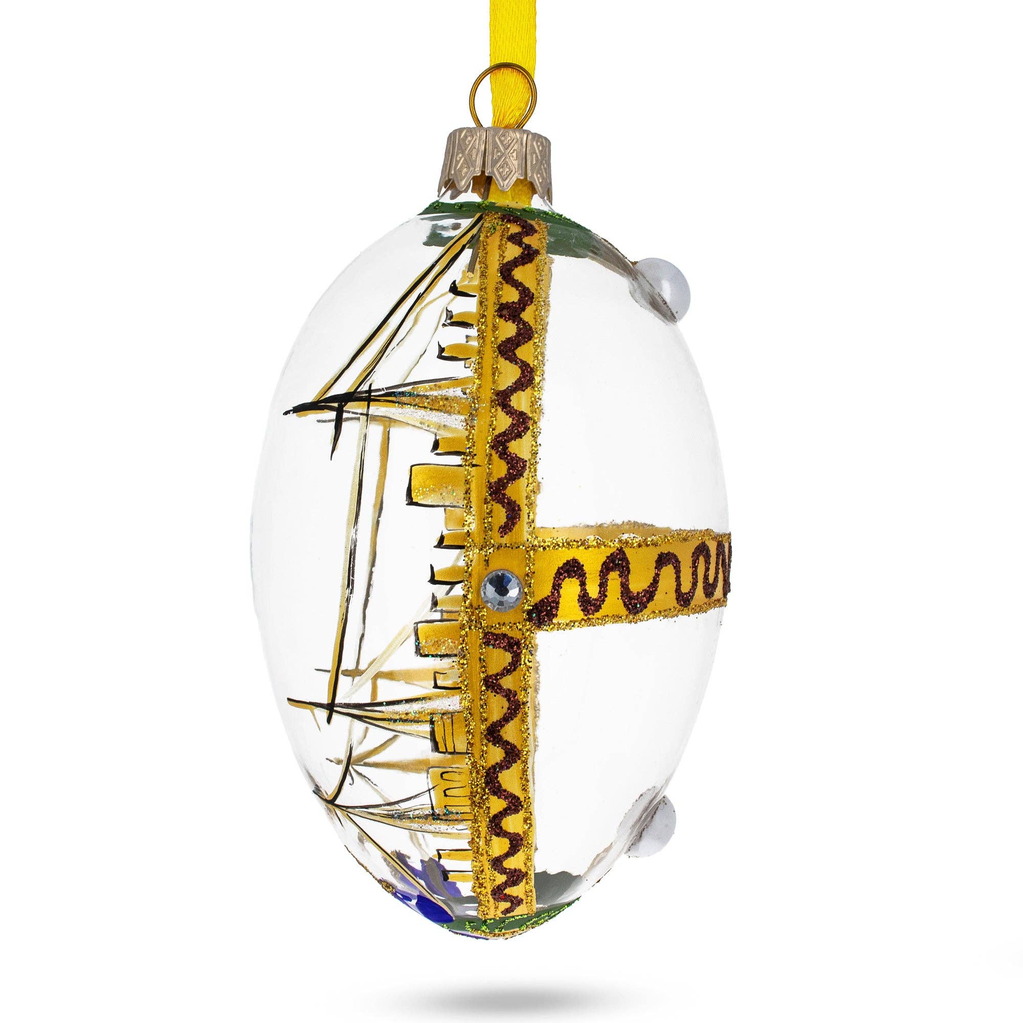 BestPysanky - Wholesale Ornament - 1909 Standard Yacht Royal Glass Egg Ornament0
